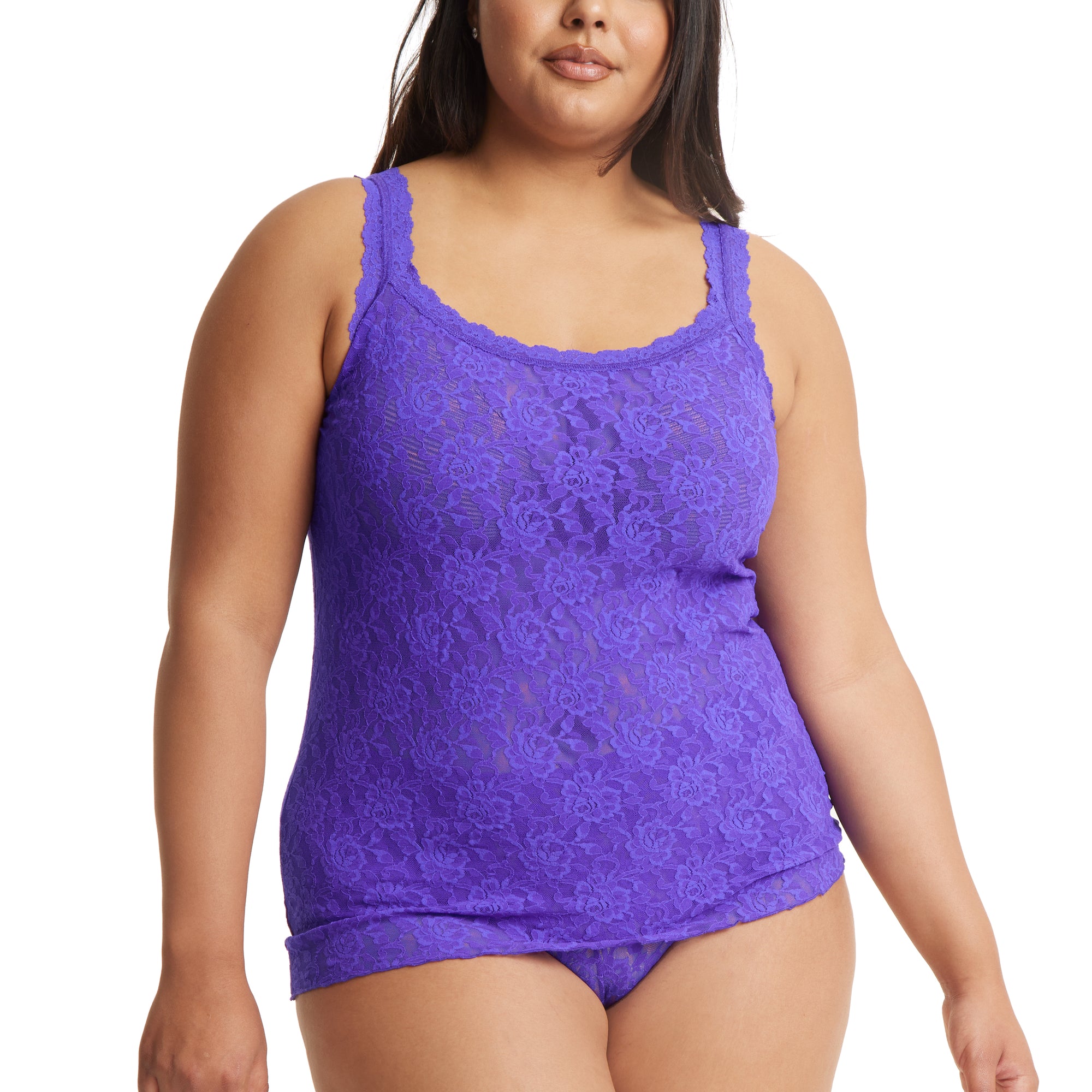 Plus Size Signature Lace Unlined Camisole | Majestic Purple