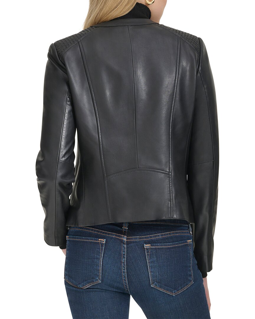 Cole Haan | Womens | Smooth Leather Jacket | Black