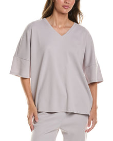 N Natori | Womens | Tranquility V-Neck Top | Grey