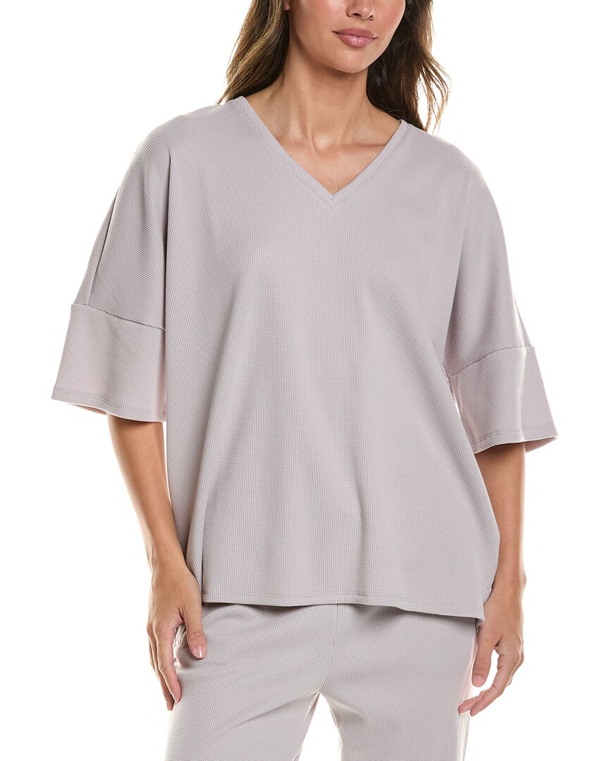 N Natori | Womens | Tranquility V-Neck Top | Grey