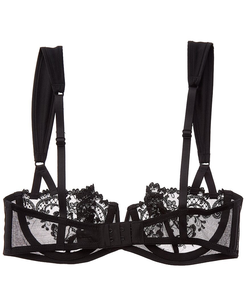 KIKI DE MONTPARNASSE | Womens | Kiki de Montparnasse Juliette Silk-Trim Balconette Bra | Black