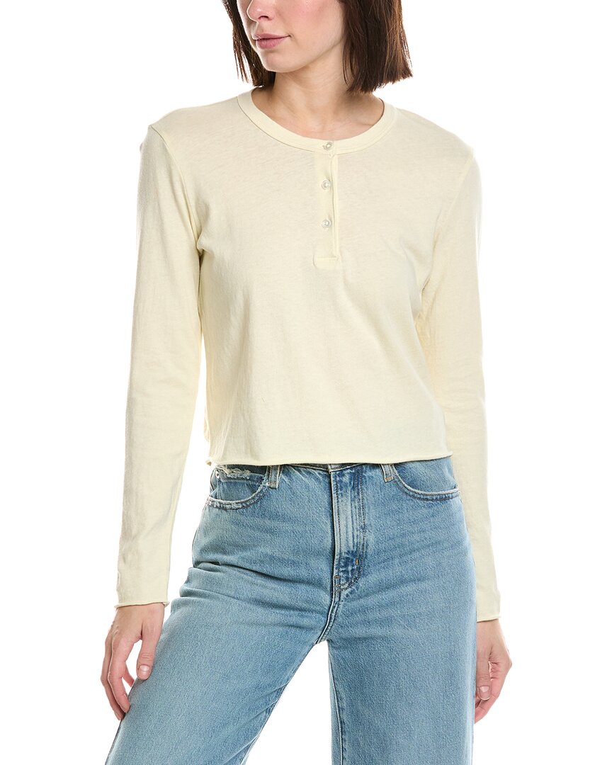 James Perse | Womens | Shrunken Henley | Yellow