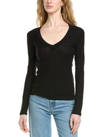 James Perse | Womens | 2pk Relaxed V-Neck T-Shirt | Black