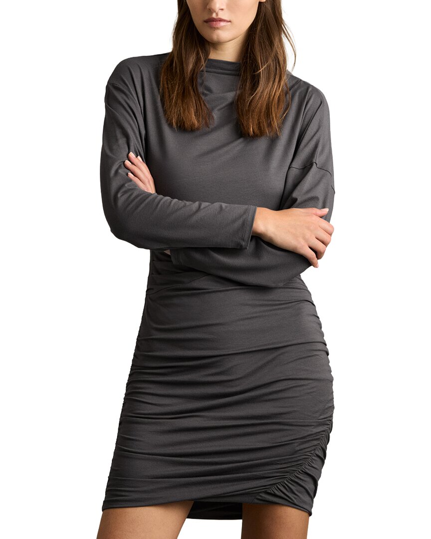 Reiss | Womens | Ari Ruched Short Jersey Dress | gray