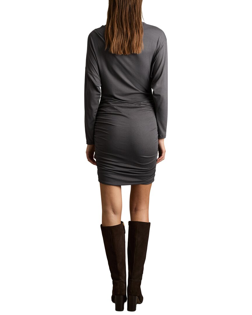 Reiss | Womens | Ari Ruched Short Jersey Dress | gray