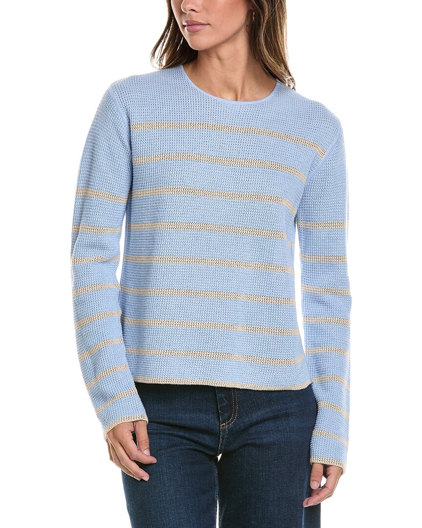 Alashan Cashmere | Womens | Plaited Reversible Cashmere-Blend Sweater | Blue