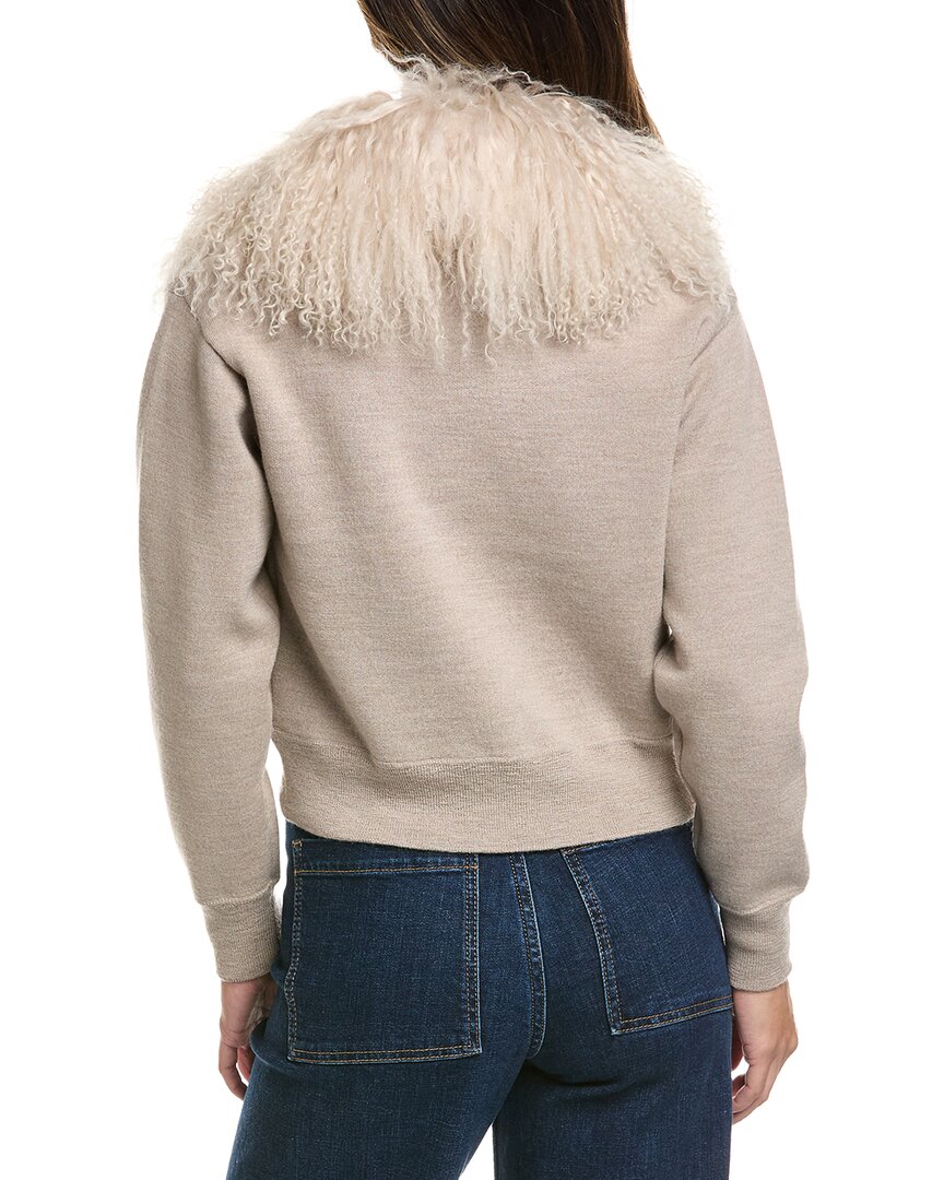 Alashan Cashmere | Womens | Shae Wool Bomber Jacket | Brown