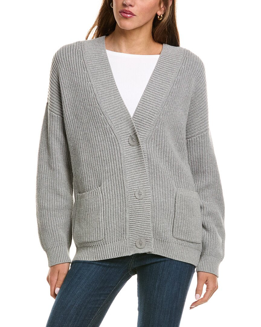 525 America | Womens | Brooklyn Relaxed Pocket Cardigan | Grey