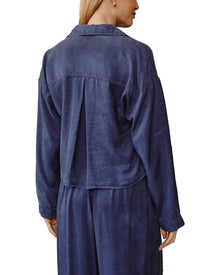 Bella Dahl | Womens | Button Down Cropped Shirt | Navy