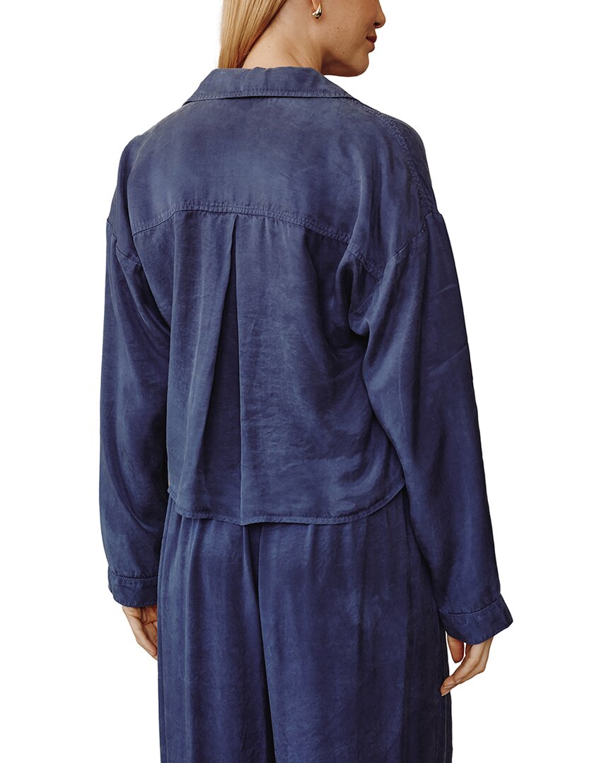 Bella Dahl | Womens | Button Down Cropped Shirt | Navy