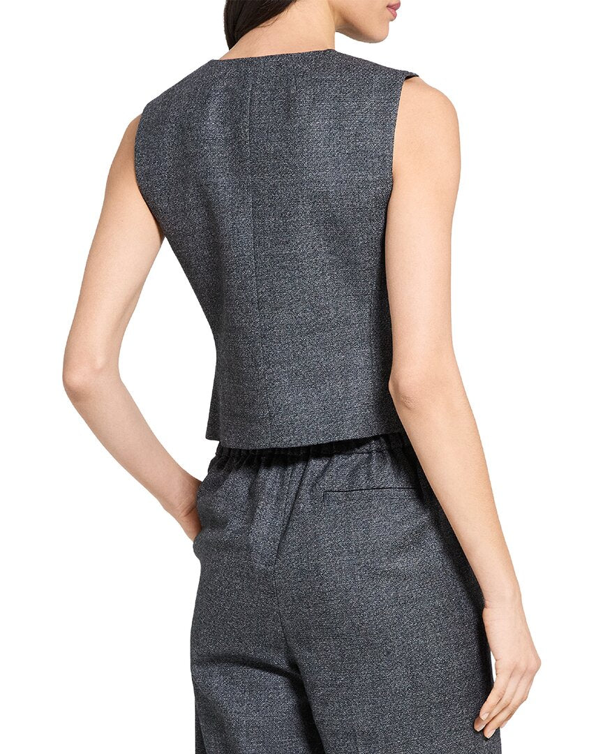 Theory | Womens | Shrunken Wool Vest | gray