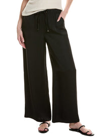 Tommy Bahama | Womens | Satin High-Rise Wide Leg Pant | Black