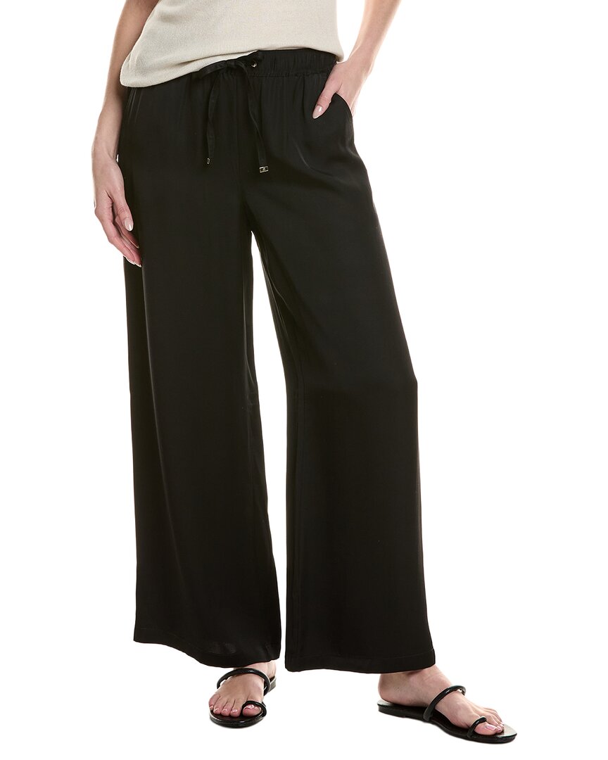 Tommy Bahama | Womens | Satin High-Rise Wide Leg Pant | Black