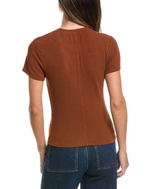 FRAME Denim | Womens | The Rib Baby T-Shirt | Brown