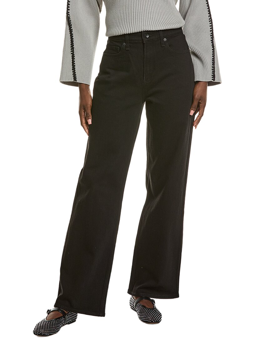 rag & bone | Womens | Lori Black Mid-Rise Wide Leg Jean | Black
