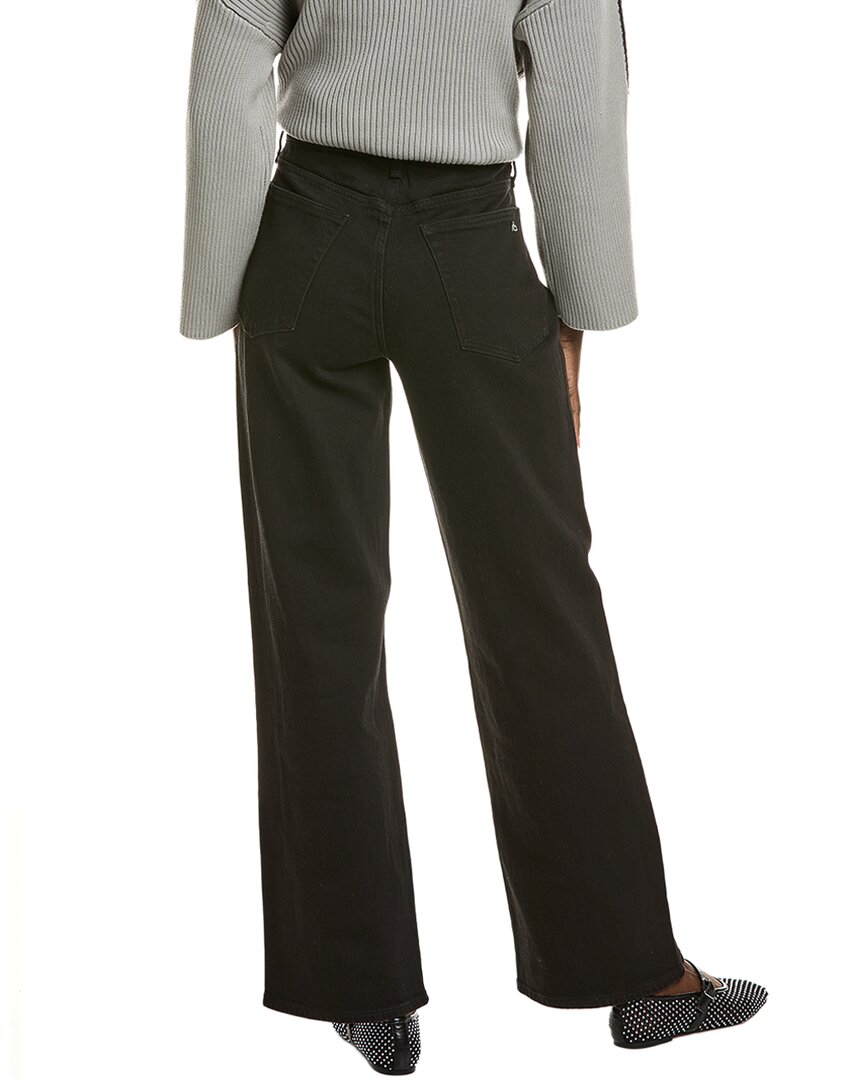 rag & bone | Womens | Lori Black Mid-Rise Wide Leg Jean | Black