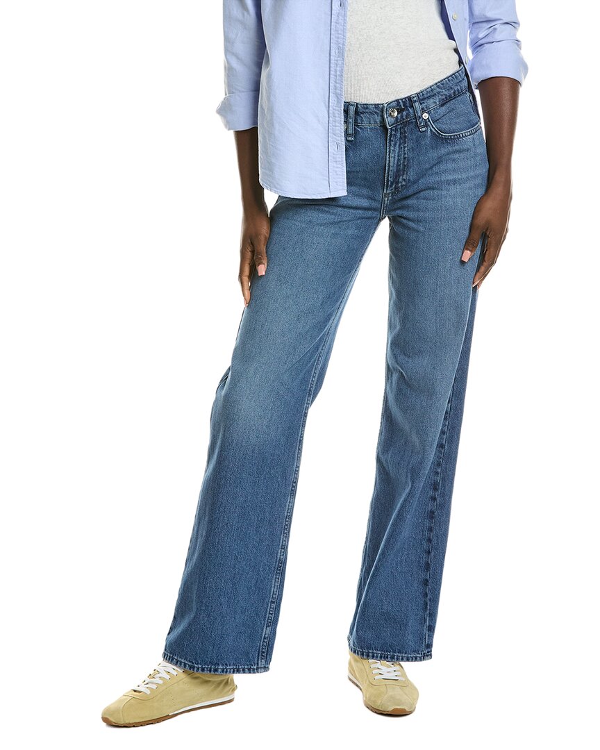 rag & bone | Womens | Lori Low-Rise Lwry Wide Leg Full Length Jean | Blue