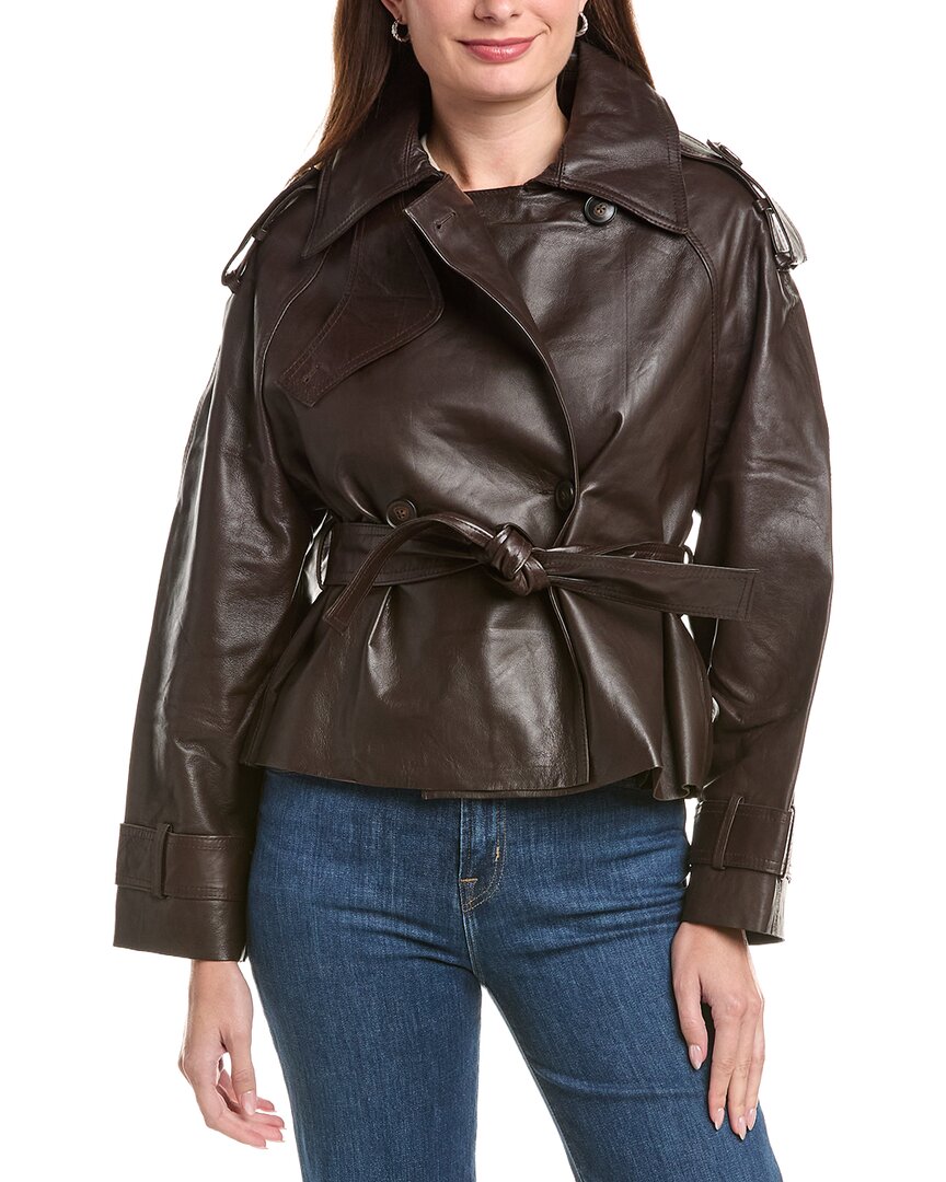 Walter Baker | Womens | Eliana Leather Jacket | Brown