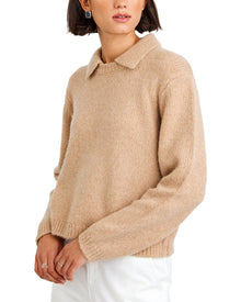 Bella Dahl | Womens | Johnny Collar Wool & Cashmere-Blend Sweater | Orange
