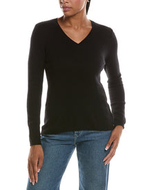 Forte Cashmere | Womens | Basic V-Neck 100% Cashmere Pullover | Grey