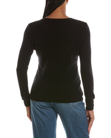 Forte Cashmere | Womens | Basic V-Neck 100% Cashmere Pullover | Grey