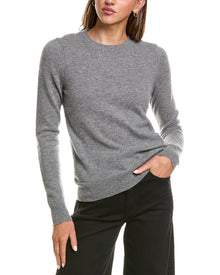 InCashmere | Womens | Basic Crewneck 100% Cashmere Sweater | Grey