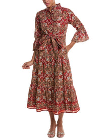 Jude Connally | Womens | Roxie Maxi Shirt Dress | Brown