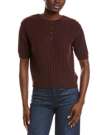 NAADAM | Womens | Coastal 100% Cashmere Reversible Henley Sweater | Brown