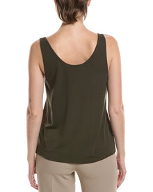 EILEEN FISHER | Womens | Silk Scoop Neck Slim Tank | Green