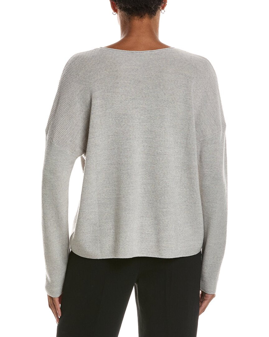 EILEEN FISHER | Womens | Crew Wool Sweater | White