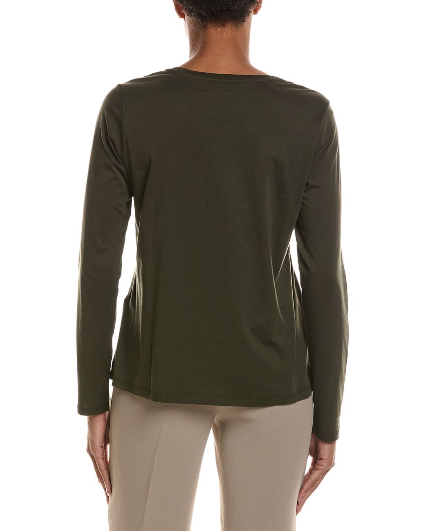 EILEEN FISHER | Womens | Round Neck T-Shirt | Brown