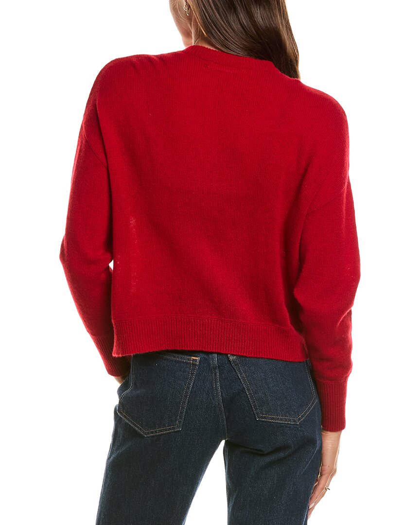 Hannah Rose | Womens | Drop Shoulder 100% Cashmere Cardigan | Red
