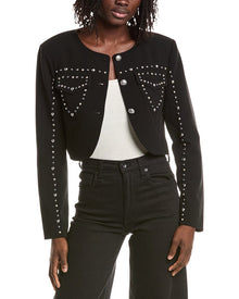 Cinq a Sept | Womens | Studded Olga Jacket | Black