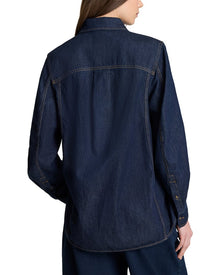 Kenneth Cole | Womens | Button Down Stitched Shirt | Blue