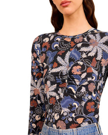Ulla Johnson | Womens | Neri Ruched Top | Navy Multi