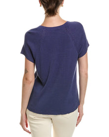 EILEEN FISHER | Womens | Jewel Linen-Blend Sweater | Blue