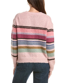 Michael Stars | Womens | Aura Striped Wool-Blend Pullover | Pink