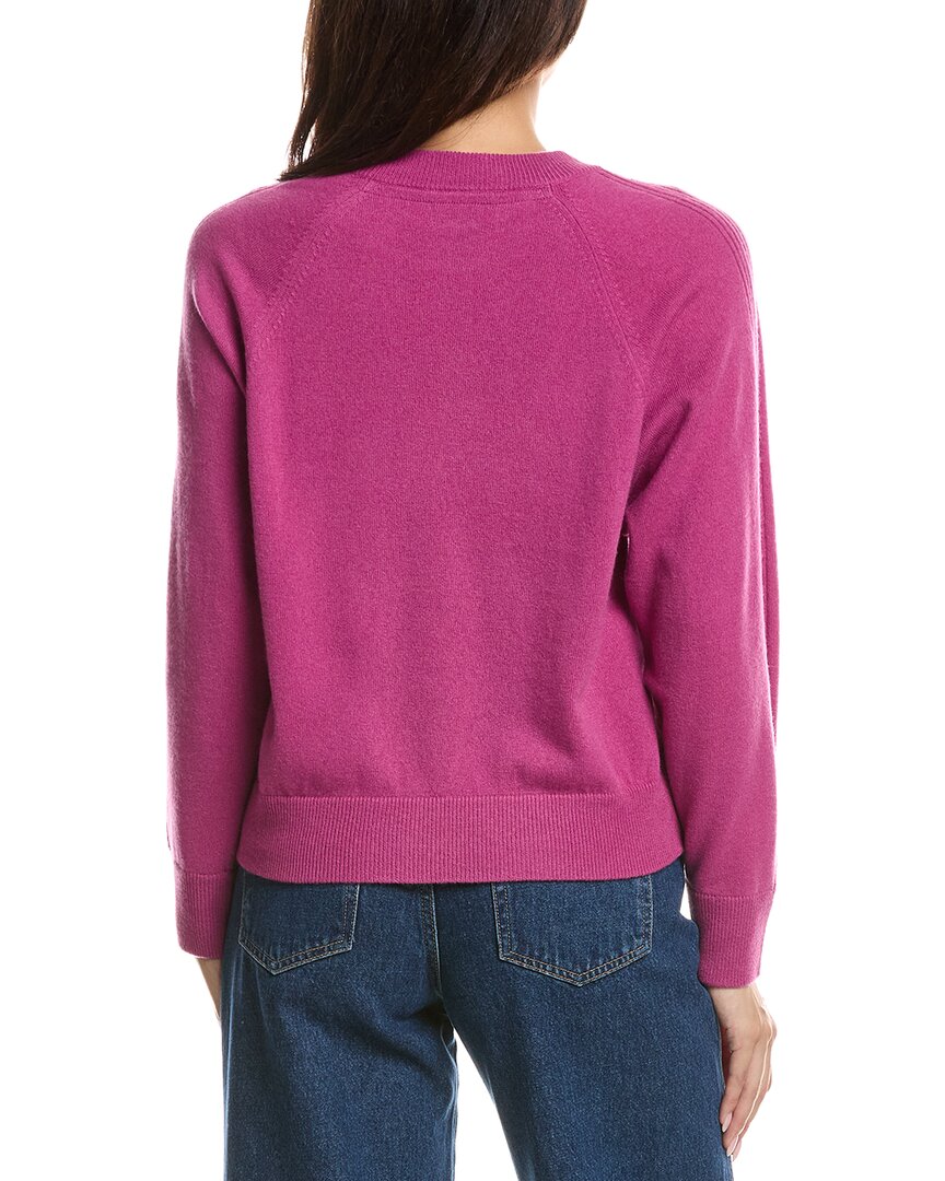 Forte Cashmere | Womens | Rib Trim 100% Cashmere Sweatshirt | Pink