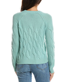 Forte Cashmere | Womens | Wandering Cable Crewneck 100% Cashmere Sweater | Multi