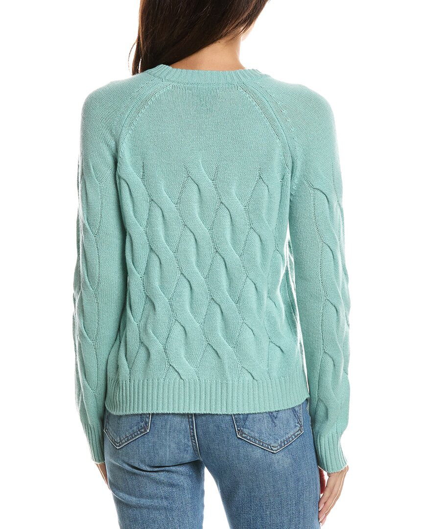 Forte Cashmere | Womens | Wandering Cable Crewneck 100% Cashmere Sweater | Multi