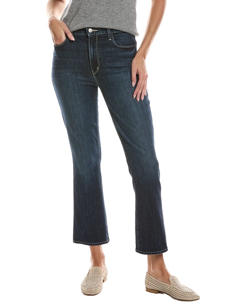 L'AGENCE | Womens | Mira Ultra High-Rise Crop Micro Boot | Blue