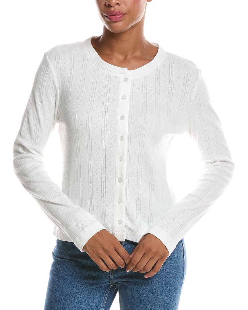 PERFECTWHITETEE | Womens | perfectwhitetee Lila Pointelle Cardigan | White