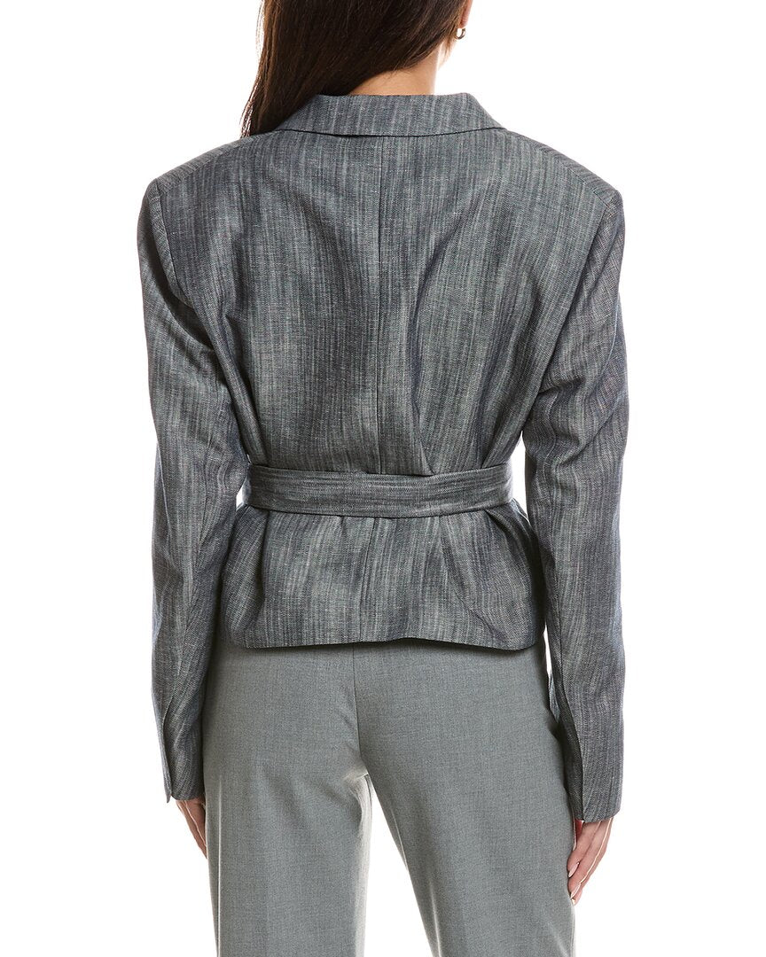 Hugo Boss | Womens | Jelsia Linen-Blend Jacket | gray