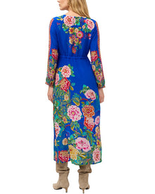 Johnny Was | Womens | Tieni Silk Maxi Dress | blue multi
