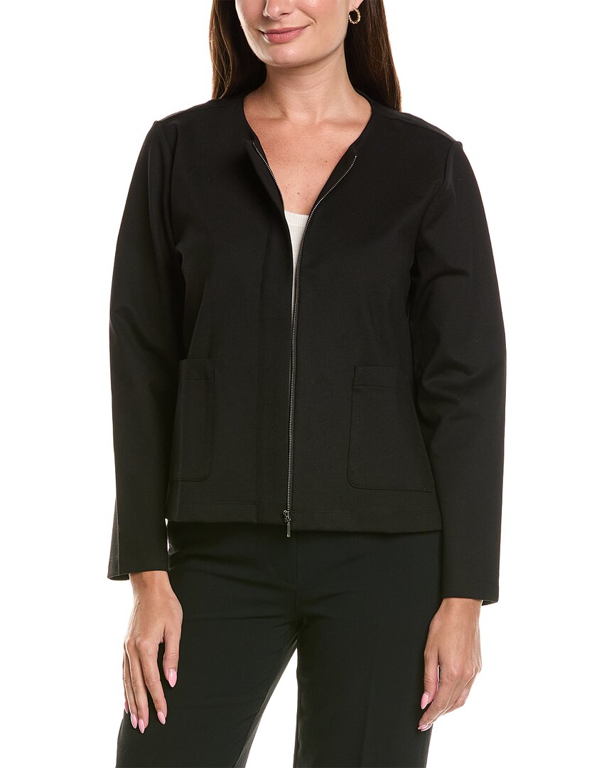 EILEEN FISHER | Womens | Round Neck Jacket | Black
