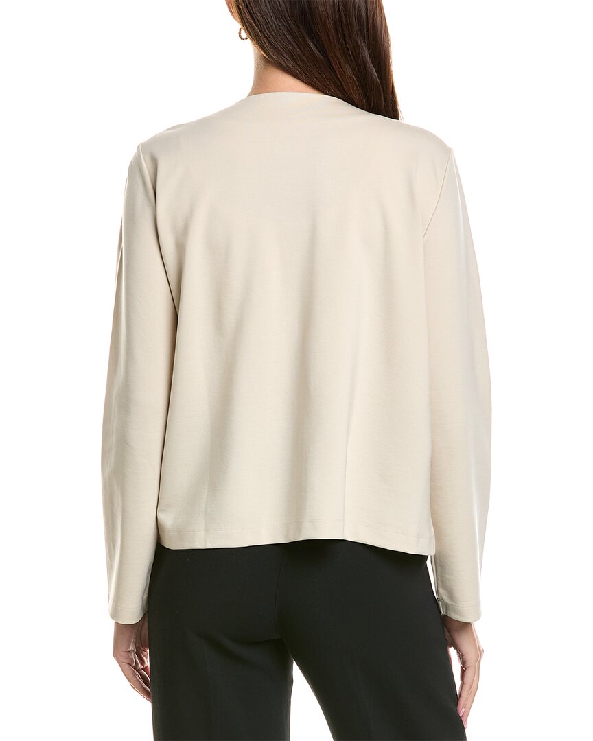 EILEEN FISHER | Womens | Round Neck Jacket | White