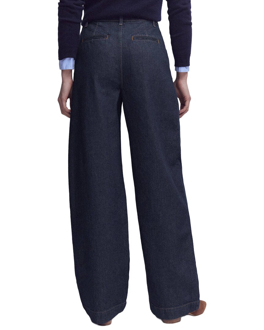 Boden | Womens | Pleated Wide Leg Jean | Blue