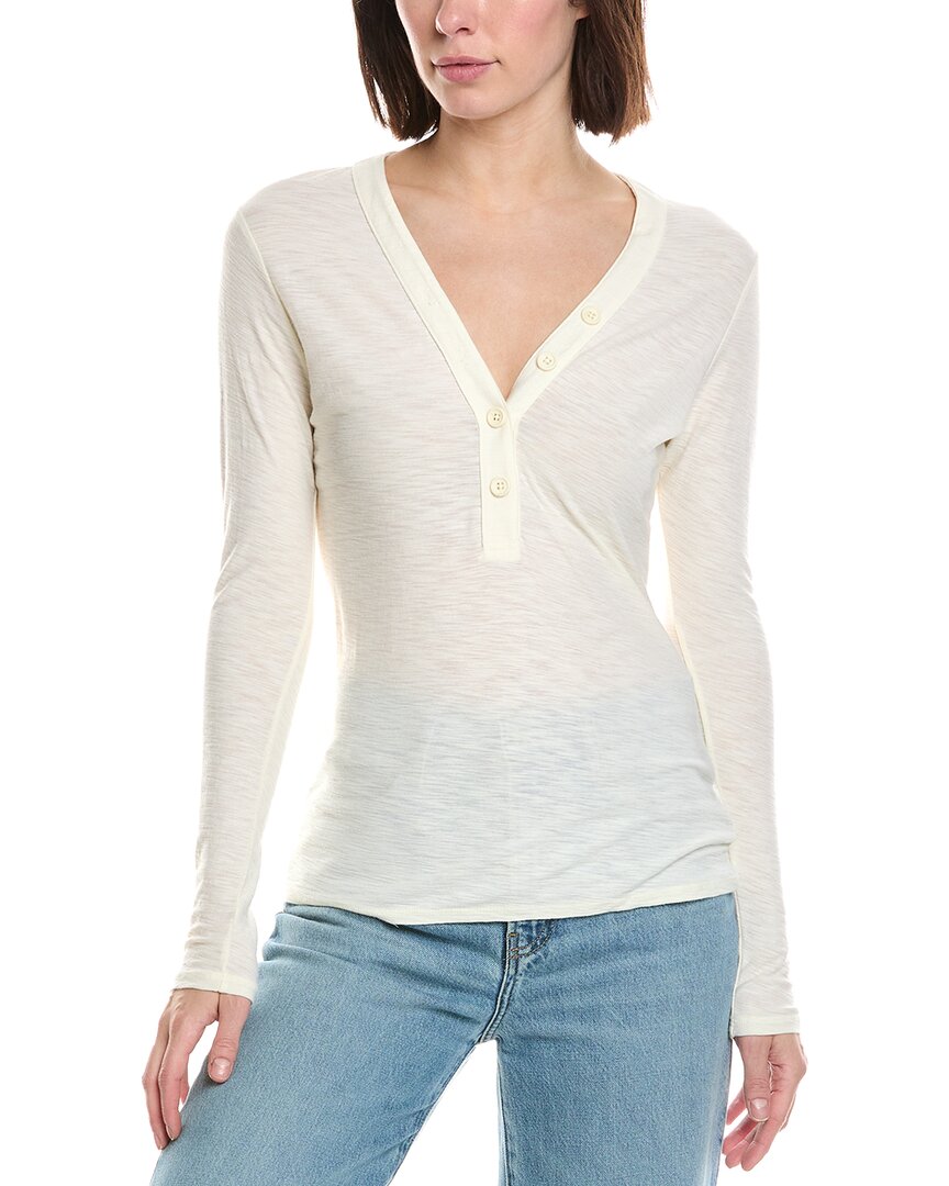 James Perse | Womens | Henley Top | Yellow