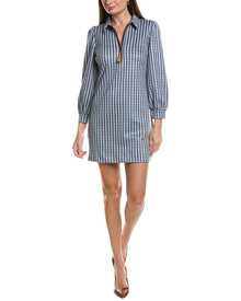 tyler boe | Womens | Melanie Knit Houndstooth Dress | Navy