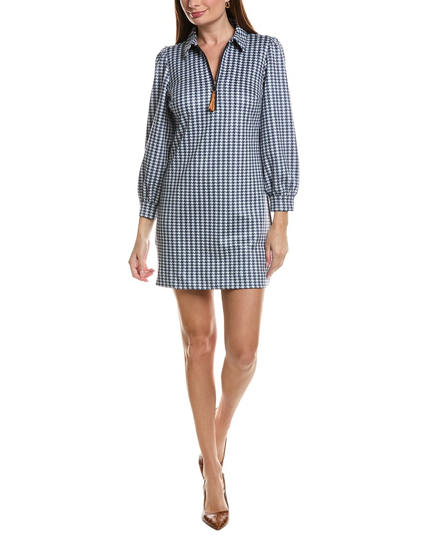 tyler boe | Womens | Melanie Knit Houndstooth Dress | Navy